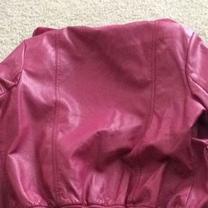 Pink leather jacket